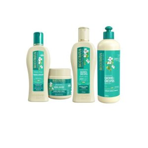 Kit Cachos E Crespos Bio Extratus - Shampoo 250ml, Condicionador 250ml, Banho de Creme 250gr e Finalizador 500ml