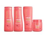 Kit +Brilho Bio Extratus -Shampoo 250ml, Condicionador  250ml, Máscara 200g e Finalizador  200g