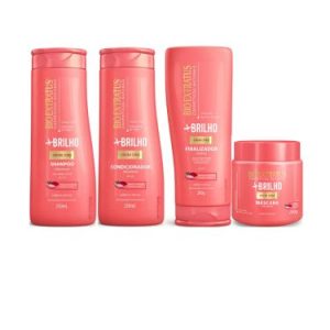 Kit +Brilho Bio Extratus -Shampoo 250ml, Condicionador  250ml, Máscara 200g e Finalizador  200g