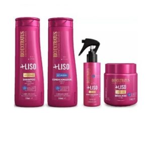 KIT +LISO BIO EXTRATUS - Shampoo 350ml + Condicionador 350ml +Mascara 250gr + Finalizador 100ml