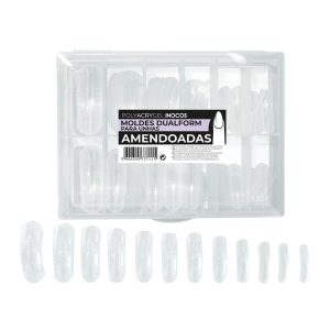 MOLDES DUALFORM UNHAS AMENDOADAS POLYACRYGEL - 300 UNIDADES
