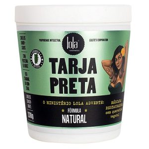 Mascara Restauradora Tarja Preta - 230 gr Máscara restauradora intensiva de cabelo extremamente danificada por processos químicos e mecânicos, como uso frequente de secador, chapa metálica e babyliss. Rico em aminoácidos e com alta concentração de queratina vegetal, promovo reparação profunda, restaurando a vitalidade do cabelo. Fortalece e restaura a elasticidade natural a fios mais resistentes e saudáveis.
