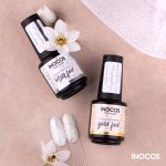 Top Coat Gold Foil Flocos Dourado Gel 15ml Inocos - Image 2