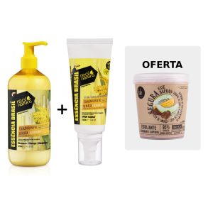 KIT COLAGÉNIO VEGETAL DE ACÁCIA REAL NATURA - SHAMPOO 500ML + SPRAY 100ML