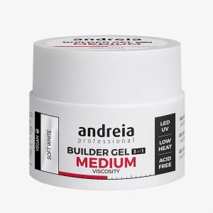 BUILDER GEL MEDIUM VISCOSITY SOFT WHITE 44GR ANDREIA