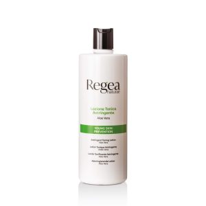 Loção Tônica Adstringente com Aloe Vera. Loção tônica rica em substâncias emolientes e hidratantes, indicada para peles jovens que requerem um tratamento adstringente eficaz, mas delicado. Sem álcool, com ingredientes que ajudam a pele a manter a elasticidade ao promover a nutrição. Embalagem de 500ml