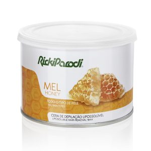 CERA DEPILATÓRIA DE LATA LIPOSSOLÚVEL MEL 400GR RICKIPARODI
