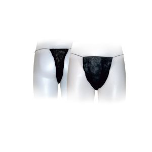TANGA DESCARTÁVEL PRETA 50UN