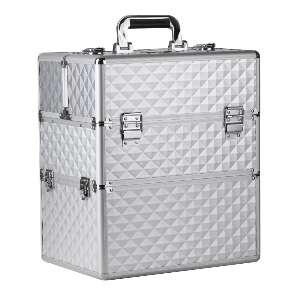 3913-MALETA-COSMETICA-XXL-DIAMOND-CINZA MALETA COSMÉTICA XXL DIAMOND CINZA
