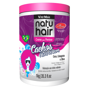 NATU HAIR CREME DE PENTEAR CACHOS É TUDO DE BOM 1KG