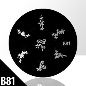 PLACA PARA CARIMBOS B81N - FLORES