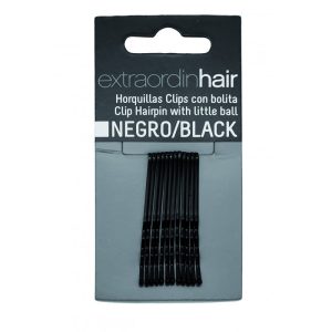 GANCHOS DE CABELO PRETO - 12 UNIDADES