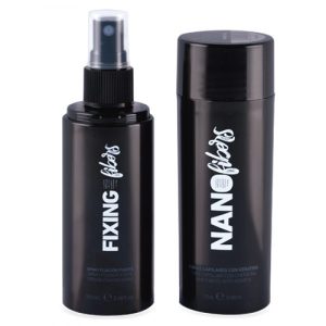 NANO FIBRAS QUERATINA PRETO + FIXADOR