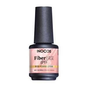 Base Fiber Gel Cover Rosa Pêssego Leitoso 15ml Inocos