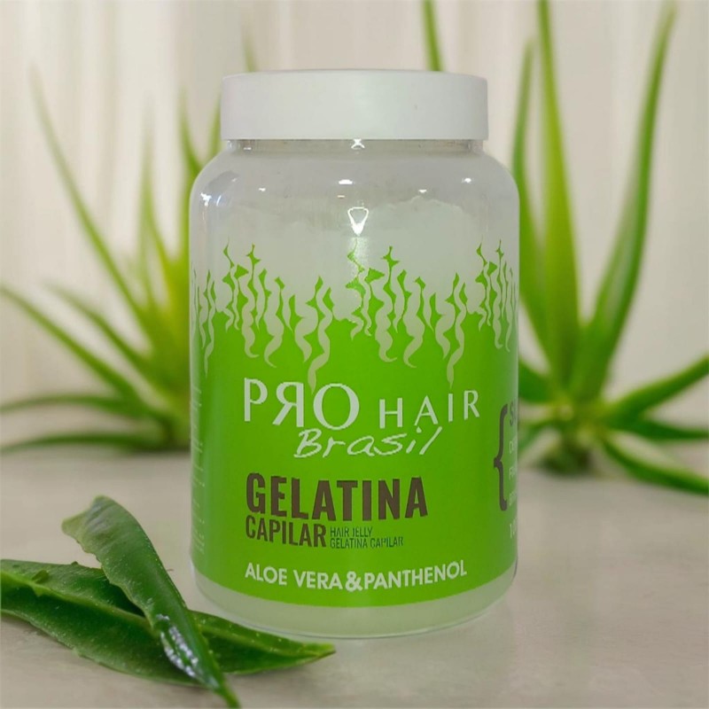 gelatina-verde-p-1-kl Gelatina Capilar Aloe Vera e Panthenol Pro Hair Brasil 1 KG - Image 1