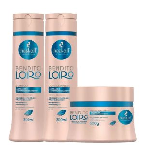 Kit Haskell Bendito Loiro Shampoo 300ML+ Condicionador 300ML+ Máscara 300GR