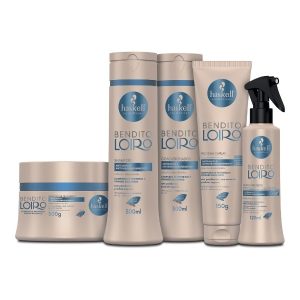 Kit Haskell Bendito Loiro Shampoo 300ML+ Condicionador 300ML+ Máscara 300GR + Proteína Capilar 150GR +Fluido Proteico 120ML