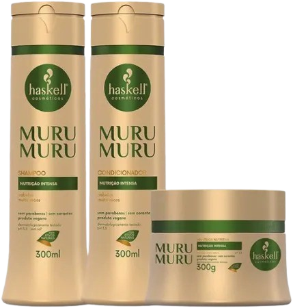 kitmm Kit Haskell Murumuru Shampoo 300ML+ Condicionador 300ML+ Máscara 300GR