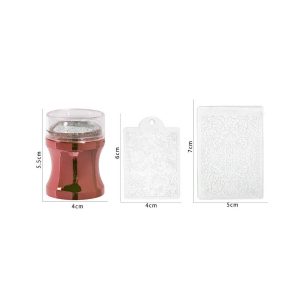 Carimbo De Silicone E Raspador Para Nail Art