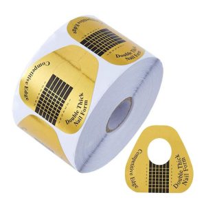 Molde De Unha De Gel 500 Unidades Excellent Pro Preto E Branco