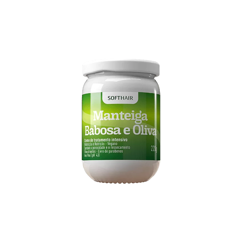 soft-hair-manteiga-babosa-e-oliva-220g Manteiga De Babosa e Oliva 220GR - Softhair - Image 1