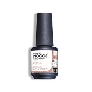 Verniz Gel Inocos Maria Estrela Rosa Ouro 15ml