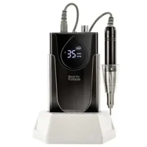 Broca de Unhas Micromotor Portátil Black PRO – Micromotor Profissional Recarregável Xanitalia