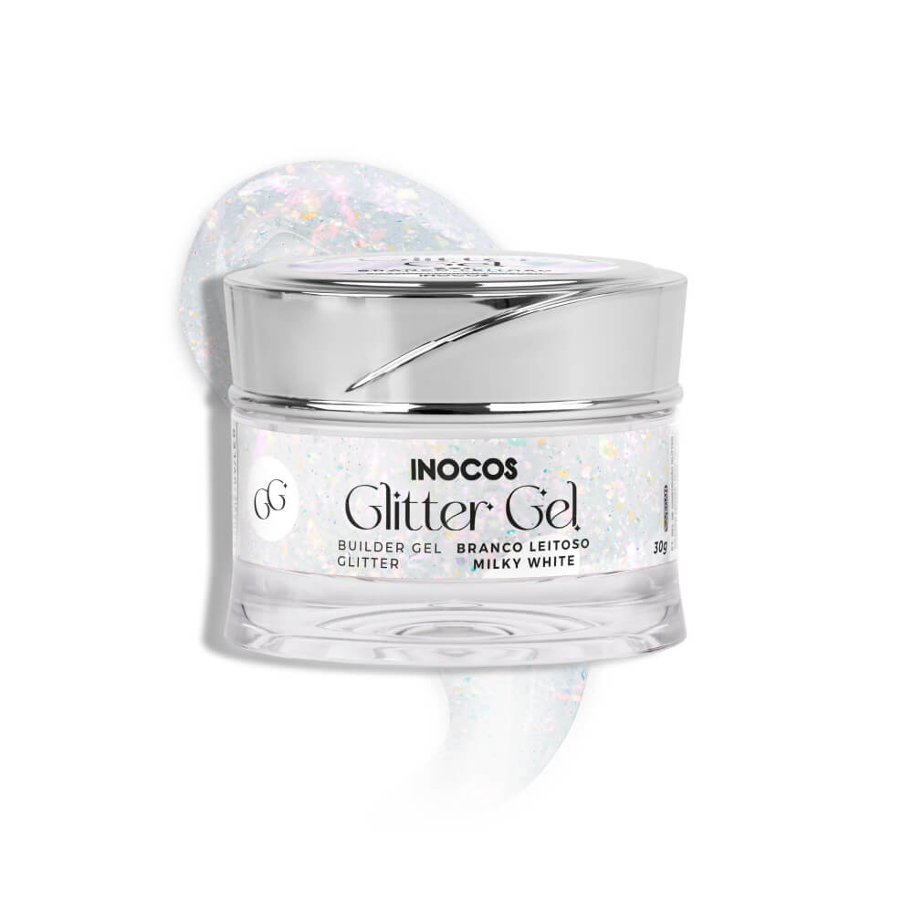Gel de Construção Glitter Gel Branco Leitoso Média Viscosidade 30gr Inocos Gel de Construção Glitter Gel Branco Leitoso Média Viscosidade 30gr Inocos