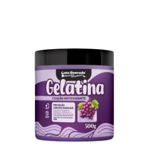 Gelatina Capilar Uva Fixação Antioxidante Gota Dourada 500G