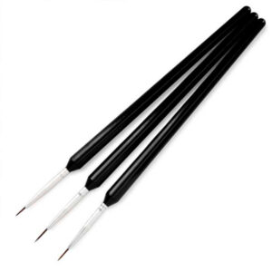 Kit De Pincéis Nail Art 3 Unidades